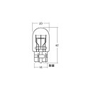 M&H(エムアンドエイチ) 12v21/5w ウエッジ大ダブル(W3×16d) 1PWB77 バイク ウィンカー・テール球