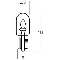 M＆H バイク メーター球 12v1.7w ウエッジ特殊(W2.2×5.2d) 1PWB123