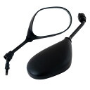EnergyPrice(エナジープライス) バイク ミラー 楕円 黒ステー 左右セット 8mm 正ネジ/逆ネジ ヤマハ用 原付 スクーター MRN03