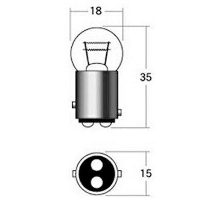 M＆H バイク ウィンカー テール球 ウィンカーポジション球 A5410OR(オレンジ) 12V23/8W A5410 OR