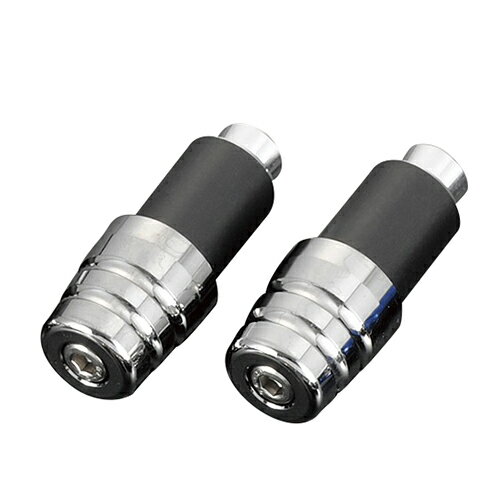 SHIFTUP(シフトアップ) アルミグリップエンド φ22mm メッキ 400172-00 バイク
