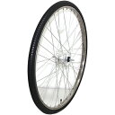 27インチ 自転車 27×1 45724 37-630 前輪リム完組ハブダイナモ付(E2端子) ステンリム 1本 タイヤ チューブ付 シティサイクル ママチャリ