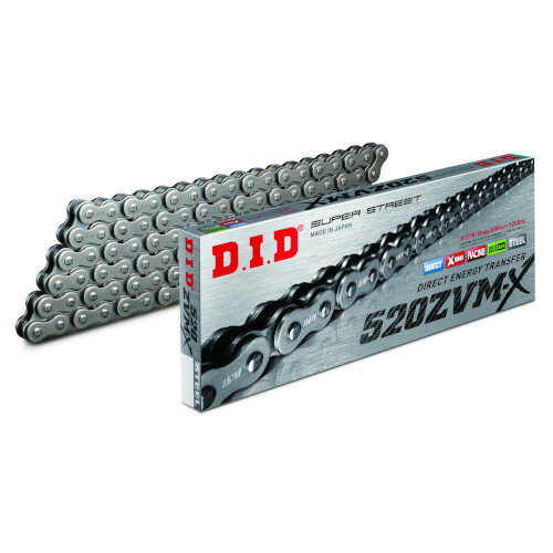 DID(大同工業) ZVM-Xシリーズチェーン 520ZVM-X-118L ZJ(カシメ) スチール DID520ZVM-X-118ZJ バイク