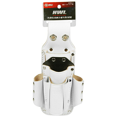 SK11 革製ツールケース7丁差 SHWL-3ホワイト ガレージ工具 ツールバッグ