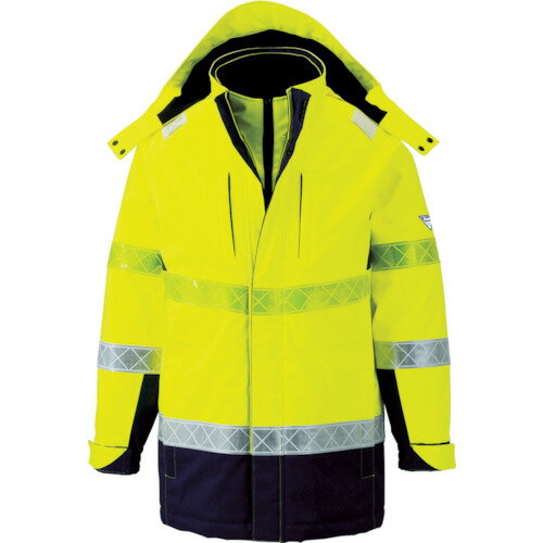 XEBEC(ジーベック) 801 高視認防水防寒コート M イエロー 801-80-M 作業 安全 保安 作業服