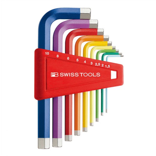 PB SWISS TOOLS 210H-10RB ホルダー付レインボーレンチセット パックなし 210.H-10RB ハンドツール工具 六角レンチ