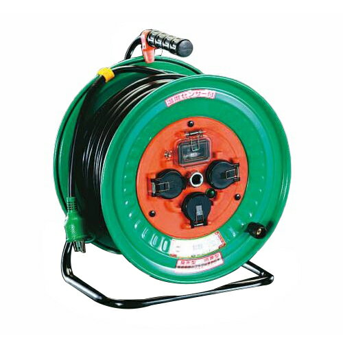 ESCO(エスコ) コードリール AC100V/15A/30m(漏電遮断/防雨) EA815DL-30 電気・延長コード