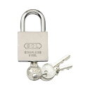 ESCO(エスコ) シリンダー南京錠 50mm 同一キー/ステンレス製 EA983TK-50S 防犯・防災用品