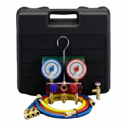 ESCO(エスコ) ボールバルブ式マニホールドキット ヒートポンプ(R410A) EA101TR 自動車 ガスチャージホ..