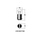 M&H(エムアンドエイチ) GGレンズバルブ 12V21/5W G18 BAY15D クリアタイプ GG5407 バイク ウィンカー・テール球