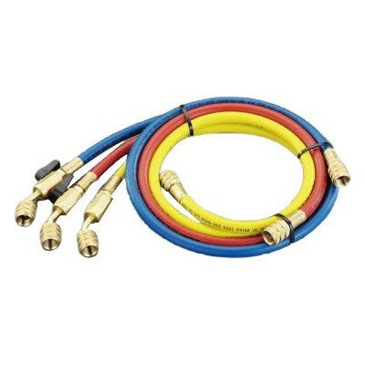 ESCO(エスコ) ボールバルブ付チャージングホースセット 100cm(R410A) EA104TF-20 自動車 ガスチャージ..