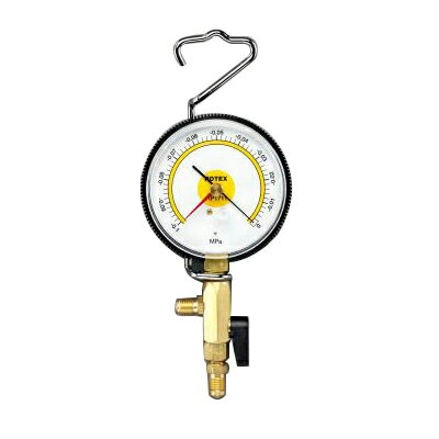 ESCO(エスコ) 真空計 ボールバルブ付 EA103EB 自動車 ガスチャージホース・ゲージ