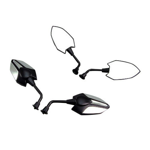 HURRICANE(ハリケーン) ビートルミラー 取付ネジ M10正/M10逆 ブラック HA6249 バイク