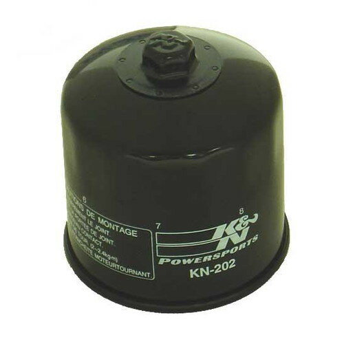 K&N KN-202 オイルフィルター ブラック カートリッジタイプ バイク
