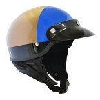 マルシン工業(Marushin) バイク ハーフヘルメット MP-110 ポリススタイル ゴールド/ブルー フリー