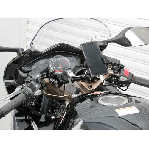KIJIMA(キジマ) バイク ハンドルブレース・マウント ハンドルマウントステー(ブラック) 204-073 VFR800F(2014～) 2