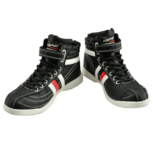 ヘンリービギンズ HBS-001+ SAFE シューズ ブラック/ホワイトレッドライン 25.0cm 99063