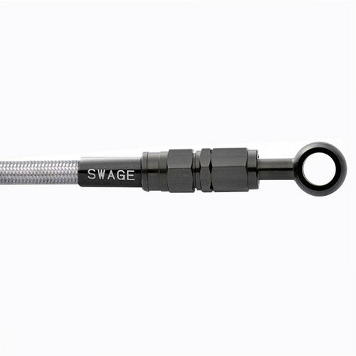 SWAGE-LINE(スウェッジライン) フロントホースキット ステンブラック/クリア YZF-R1/SP 04-06 BTF318 バイク ブレーキホース