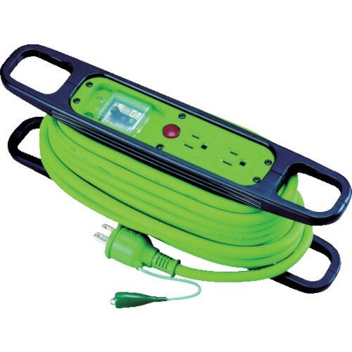 日動工業(ニチドウコウギョウ) ハンドリール 100V 3芯×10m 緑 アース漏電遮断器付 HR-EB102-G 電気・延長コード 日動工業(ニチドウコウギョウ) ハンドリール 100V 3芯×10m 緑 アース漏電遮断器付 HR-EB102-G 電気・延長コード