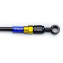 SWAGE-LINE(スウェッジライン) フロントホースキット ゴールド&ブラック/ブラック KDX220SR 94-99 GAFB669 バイク ブレーキホー...