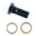 SWAGE-LINE(スウェッジライン) バンジョーボルト 10mm-1.25 シングル ブラック GRP700 バイク