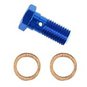 SWAGE-LINE(スウェッジライン) バンジョーボルト シングル 10mm-1.25 ブルー GRP300 バイク