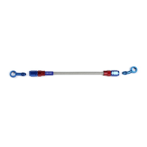 SWAGE-LINE イージーオーダーホース レッド&ブルー/クリア ST-SD 1375mm SAK-1113M-1375 バイク ブレーキホース