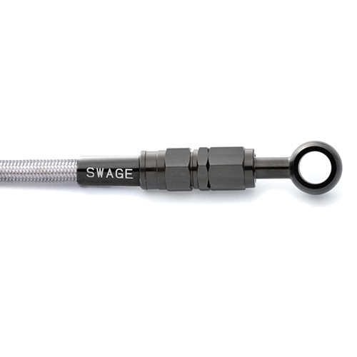SWAGE-LINE(スウェッジライン) バイク ブレーキホース イージーオーダーホース ステンブラック/クリア SF-SF 525mm BTK-1010M-0525