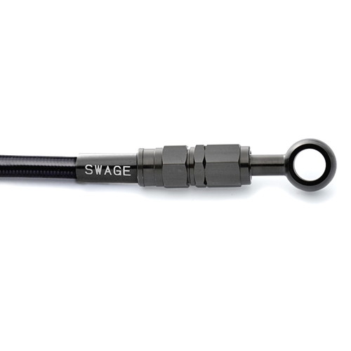 SWAGE-LINE(スウェッジライン) イージーオーダーホース ステンブラック/ブラック ST-ST 300mm BTKB-1111M-0300 バイク ブレーキホース