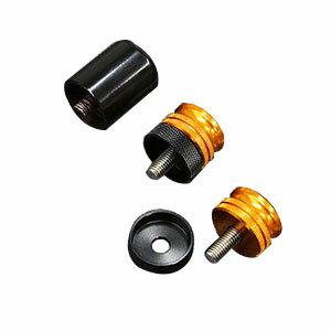 BABYFACE(ベビーフェイス) ハンドルバーエンドφ30 ショート ゴールド M8-凹 005-BES18GD バイク