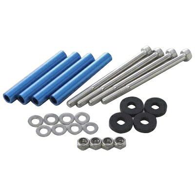 ACTIVE サイドカラー&ボルトセット 13ROW 4PC BLU 1051351 バイク オイルクーラーパーツ