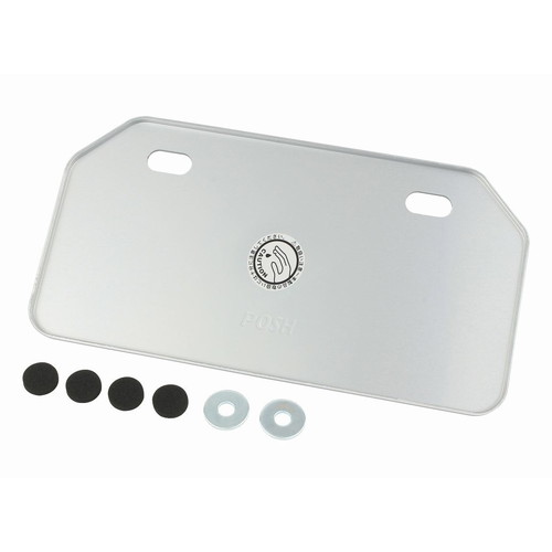 POSH Faith(ポッシュフェイス) ライセンスプレート 50-125cc用 山型 新基準適合品(ツメ無し) シルバー 500292-03-10 バイク 外装 フェンダーレスキット・ナンバー(2)