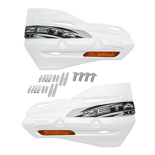 ZETA(ジータ) アーマーハンドガード用XCフラッシャープロテクター ホワイト/オレンジレンズ F5314 バイク