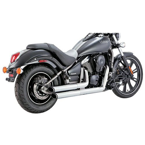 VANCE＆HINES(バンスアンドハインズ) バイク マフラー カスタムマフラー TWIN SLASH STAGGERED VULCAN900 06-15 1811-2470