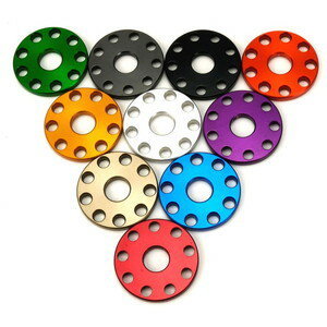 JSM アルマイトカラー 9ホール フラットワッシャー レッド M6 TA-JSM-BT171RD バイク(2)