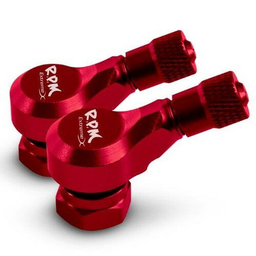 RPM(レーシングプロジェクトモーターサイクル) アルミエアバルブ 70度2個セットレッド TA-RPM-VA002RD ..