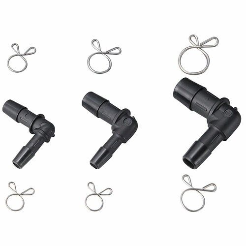 KIJIMA(キジマ) コネクター L9-＞13 ホース内径9変換12-13mm ブラック 105-16009 バイク