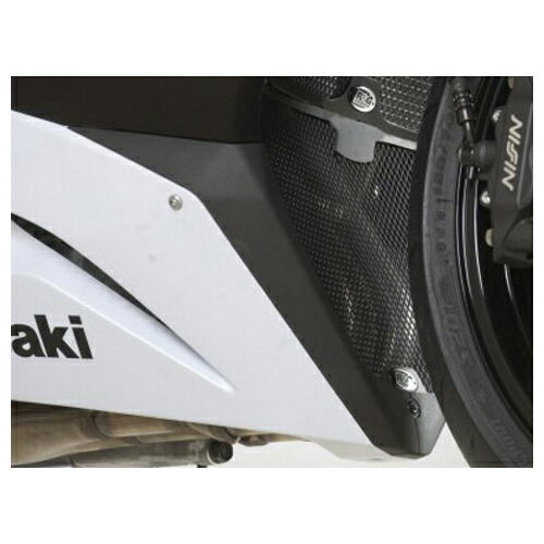 R&G(アールアンドジー) ダウンパイプグリル ブラック RG-DG0013BK バイク コアガード・ラジエーターカ..