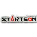 KN企画 バイク 外装 デカール・ステッカー・エンブレム STARTEAM ステッカー大 [ブラック/レッド] 230mm×45mm STARTEAM-STICK-01K