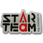 KN企画 バイク 外装 デカール・ステッカー・エンブレム STARTEAM ステッカー中 [ブラック/レッド] 65mm×110mm STARTEAM-STICK-02K