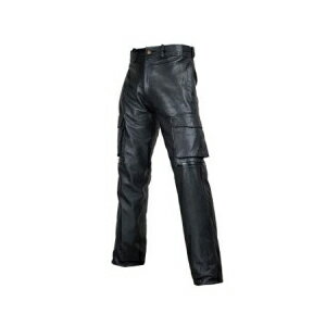 ROUGH&ROAD(ラフ&ロード) RA7054LF カーゴレザーパンツルーズフィット ブラック MW RA7054LFBK2 バイク