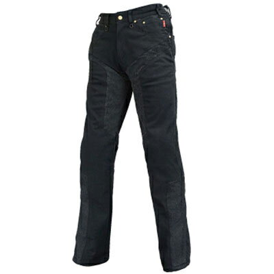 ROUGH&ROAD(ラフ&ロード) RR7509LF ハーフメッシュストレッチブラックデニムパンツLF ブラック SW RR7509LFBK1 バイク