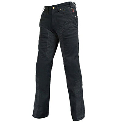 ROUGH&ROAD(ラフ&ロード) RR7509LF ハーフメッシュストレッチブラックデニムパンツLF ブラック LW RR7509LFBK3 バイク