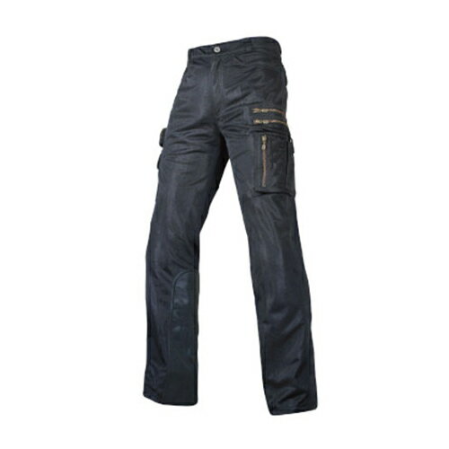 ROUGH&ROAD(ラフ&ロード) RR7510LF バイカーZIPメッシュパンツルーズフィット ブラック SW RR7510LFBK1 バイク
