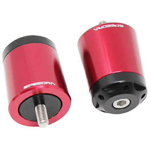SPEEDRA ハンドルバーエンド タイプA レッド ABESP01RD バイク