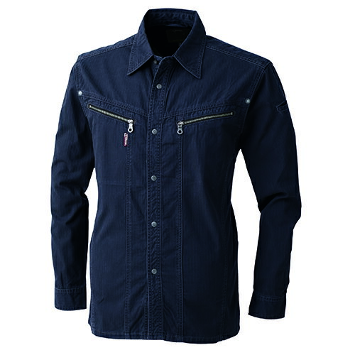 DOGMAN(ドッグマン) つなぎ・作業着 長袖シャツ ネイビー 6L 8161