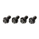 DRC(ディーアールシー) M6 アルミフランジボルト 12mm ブラック F7651 バイク