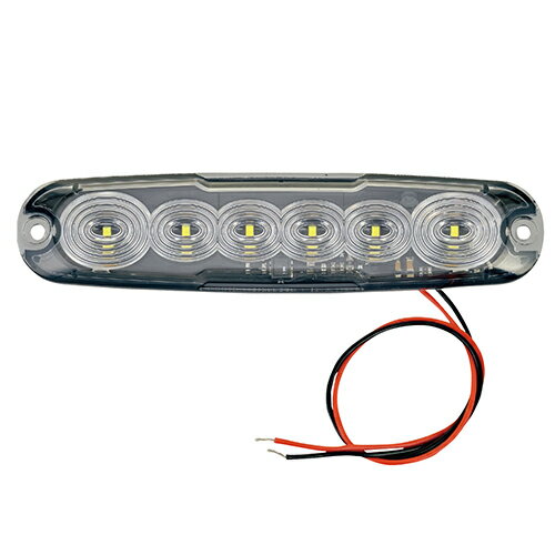 PA-MAN(パーマン) フラット マーカーランプ ホワイト DC12-24V 防水 薄型 8mm トレーラーヘッド 積載車..