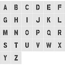 アイマーク ステンシル A~Z 1セット26枚単位 文字サイズ250×125mm 文房具・コピー用紙