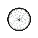 24インチ 自転車 24×1 45724 14T 37-540 後輪リム完組 ローラー用アルミリム 1本 タイヤ チューブ 付 シティサイクル ママチャリ